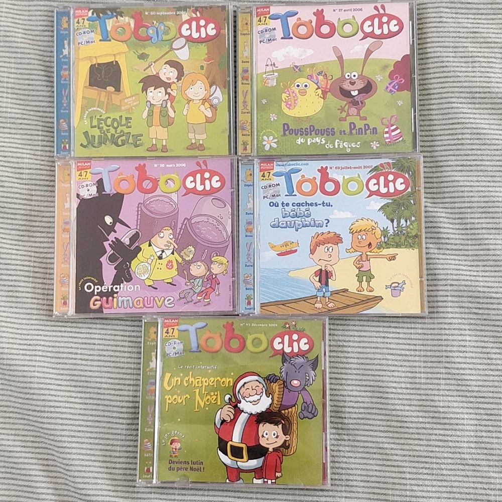 Tobo clic CD roms x 5